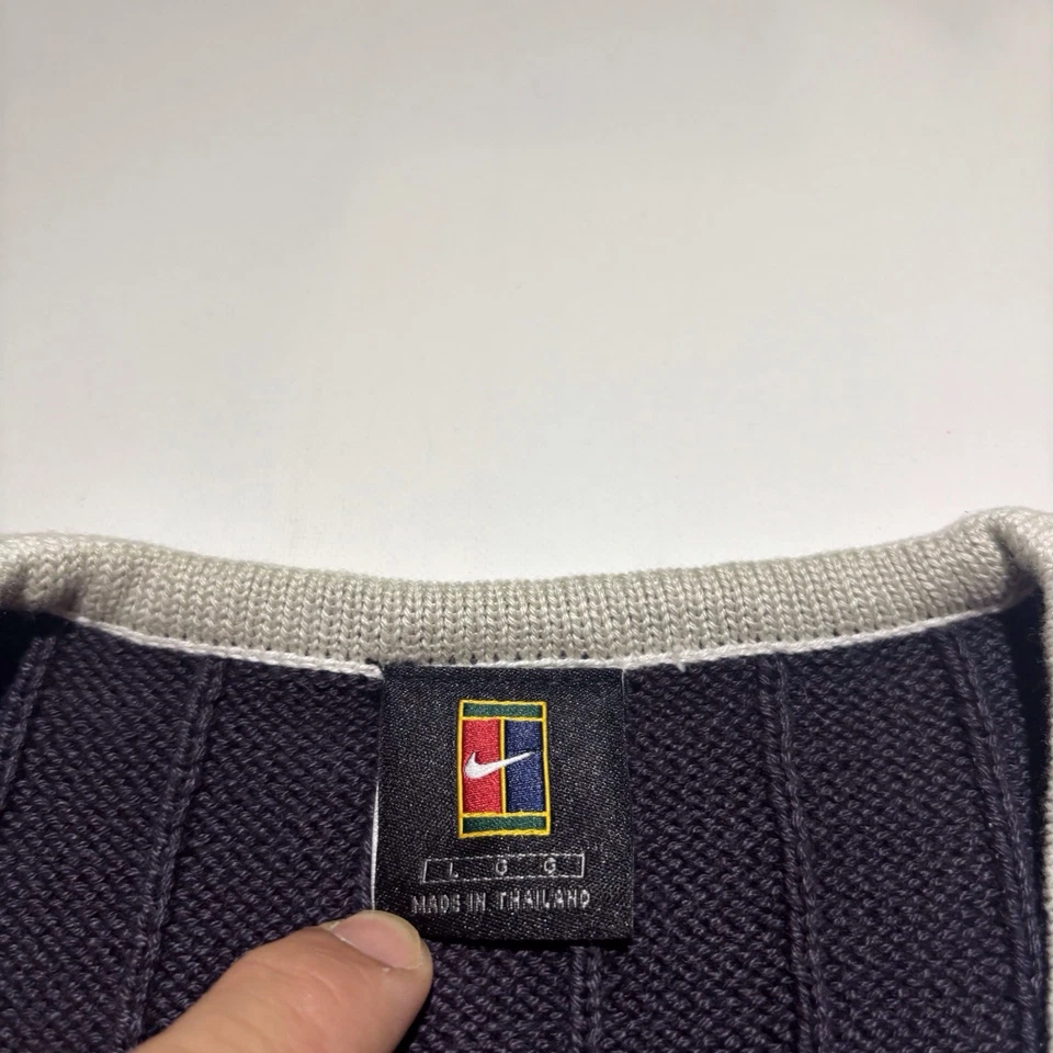 Vintage Nike Tennis Cottone Vest Sweater Jumper 00s y2k Size L - Image 2 of 4