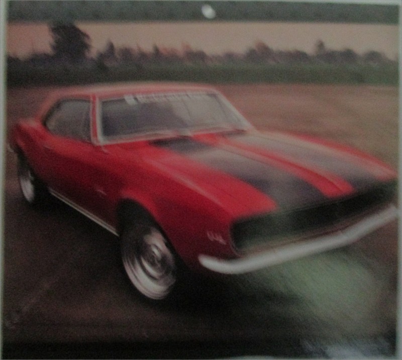 1967 Chevy Camaro RS ht car calendar print (red & black)