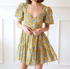 mille resort & travel dress lemon citrus size XL