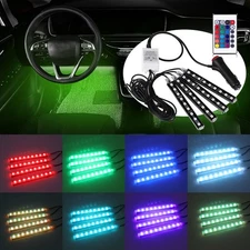 For Chevy Suburban RGB 72LED Car Interior Floor Atmosphere Light Strip Kit 4pcs
