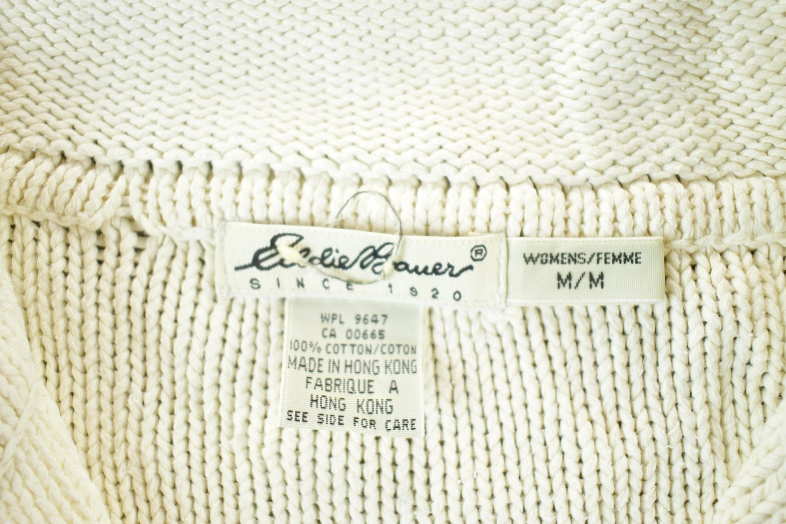 Vintage 1990s Eddie Bauer Quarter Zip Knit Abstract Pattern Crewneck Sweater Wom image 3