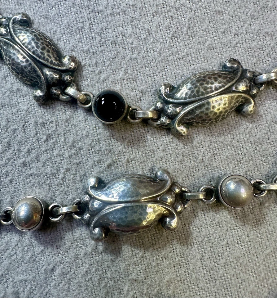 Juego de joyas de plata esterlina 925 flor de medianoche Georg Jensen, juego de $1800 Foto 2 de 4