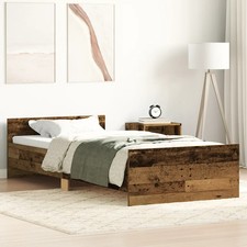 WALPLUS Old Wood Bed Frame 100x200 cm Engineered Wood Durable