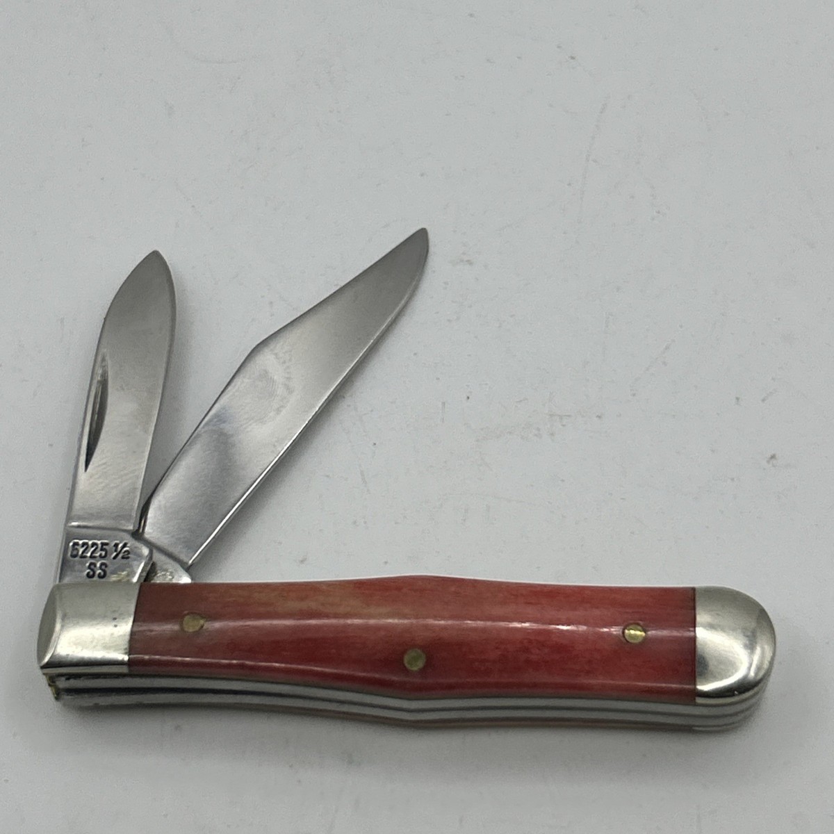 CASE XX USA 1996 RED APPALOOSA BONE MINI COKE BOTTLE KNIFE 6225 1