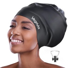 Extra Large Swim Cap for Braids and Dreadlocks, Women Swimming Cap Waterproof...