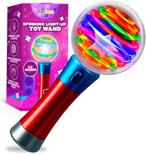 Light up Spinning Wand   Magic LED Flashing Ball, Sensory Light Spinner Toy, Glo