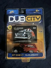 Jada Dub City 57 Chevy Suburban RED #042 Eddies Dub Pizza 1:64 Scale 2003 Dieast