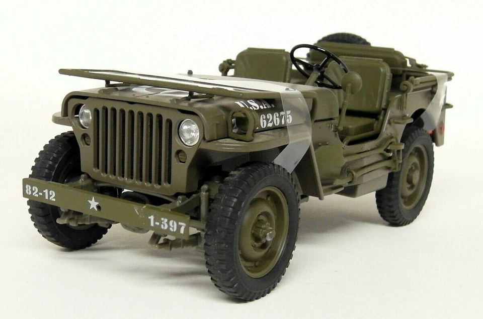 Welly 1/18 - Jeep Willy's Military Vehicle Top Down 1941 - Diecast model car - Image 4 of 4