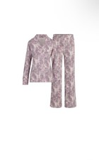 SKIMS SLEEP PJS LONG SLEEVE BUTTON UP PAJAMA SET BLOOM ANIMAL NWT SIZE SMALL