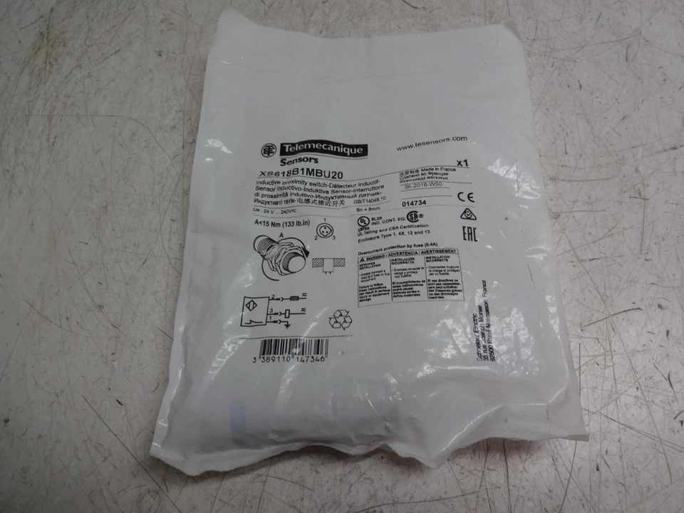 Telemecanique Xs618b1mbu20 Proximity Sensor - Image 2 of 4