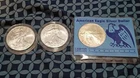 Set Of 3 American Eagle 1 Oz Silver Bullion Coin 1998,1999,2008 Silver Dollar