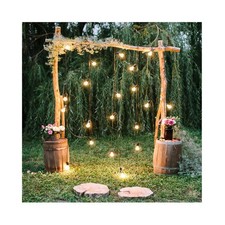 8x8ft Rustic Wedding Backdrops for Photography Engagement Ceremony Yard Garde...