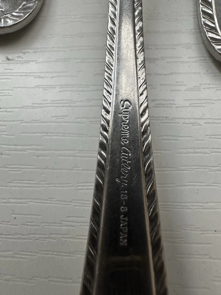 "6 cucharadas de cubiertos Supreme 18-8 Japón cubiertos de acero inoxidable 7,5""" Foto 4 de 4