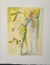 Salvador Dali Divine Comedy "Paradise 12"  Deluxe ed. OriginalWoodcut  1960