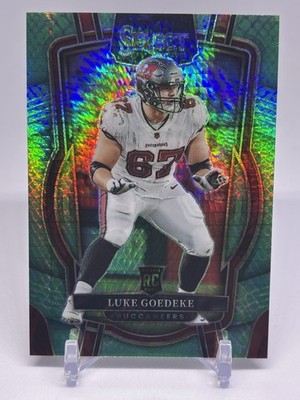Luke Goedeke 2022 Panini Select Dragon Scale Prizms RC #209 /89 Tampa Bay