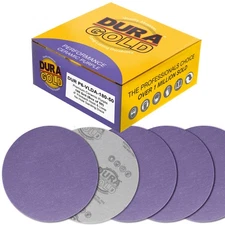 180 Grit 6" Purple Ceramic Sanding Discs, Box of 50 - Hook & Loop Sandpaper