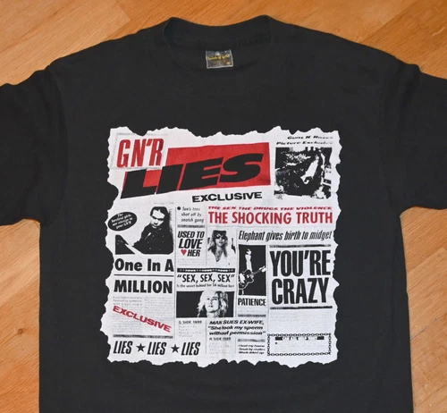 GUNS N' ROSES rock concert TOUR tee t-shir 1980s vintage concert t-shirt, vintage, single stitch, B+ condition