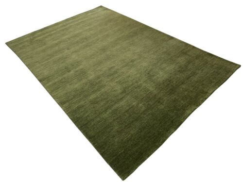 Oriental Carpet Gabbeh Carpet 100% Wool Green Hand Woven Loom Debbich - Picture 1 of 8