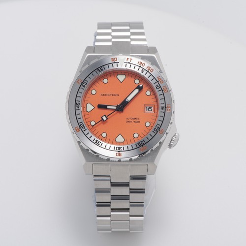 SEESTERN SUB600T, Orange, NH35, Sapphire, Lume, 200m Diver, Diving, BNIB - Picture 2 of 12