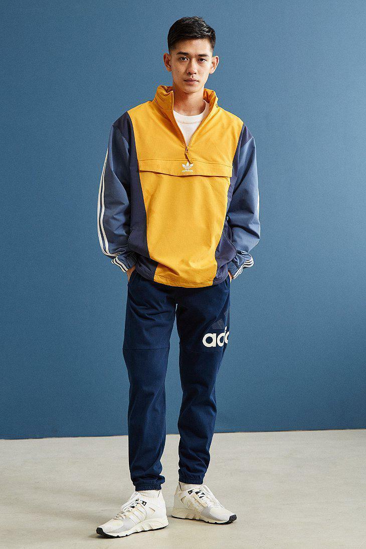 Stad bloem rib seks Rare Adidas Originals Anorak Jacket Colorblock Gray Blue Yellow Nylon XL  Extra L | eBay