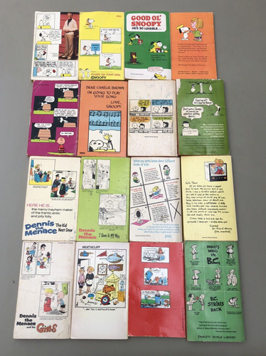 Lot 16 Vintage Humor PB Books~Snoopy~Dennis the Menace~Heathcliff~Free Shipping! - Picture 3 of 11