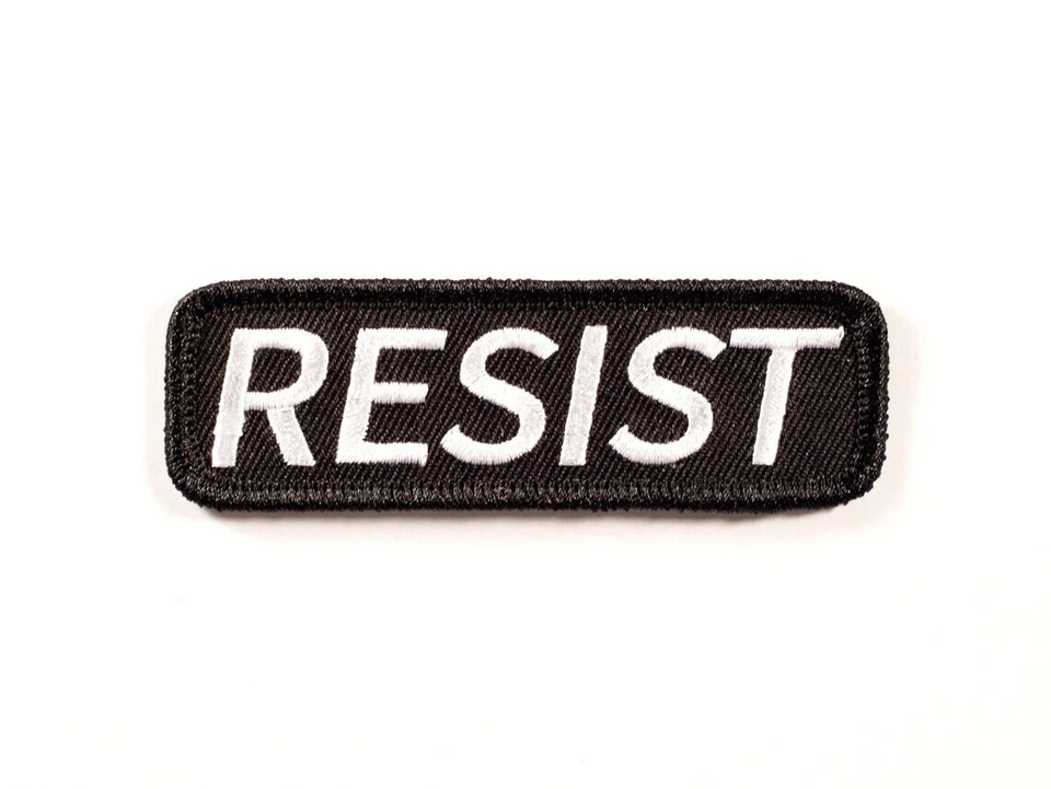 RESIST Patch / Embroidered Iron On Patch / Black & White / Anti-Trump Resistance - Image 3 of 4