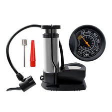 Bike Pump Mini Portable Pump Bicycle Foot Pressure Gauge Tire Light Air Pump