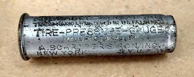 #ad Tire Pressure Gauge Vintage New York NY A. Schrader’s Son Patd 1909 Auto Vehicle $20.00
