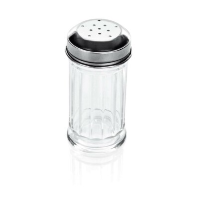 Salzstreuer oder Pfefferstreuer, Glas / Edelstahl, Ø 4,5 cm