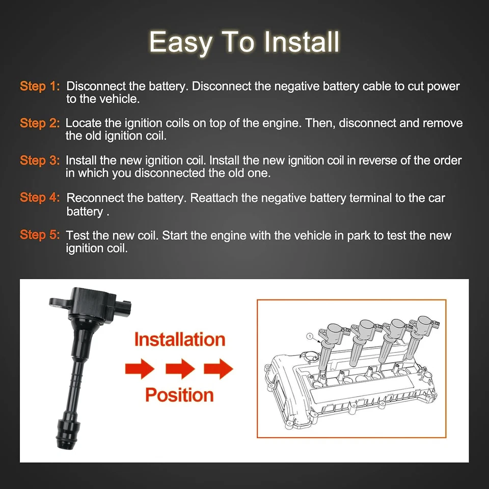 Set Of 4X Ignition Coil+Spark Plug For 2006-2001 Nissan Sentra Almera UF351 Foto 4 de 4