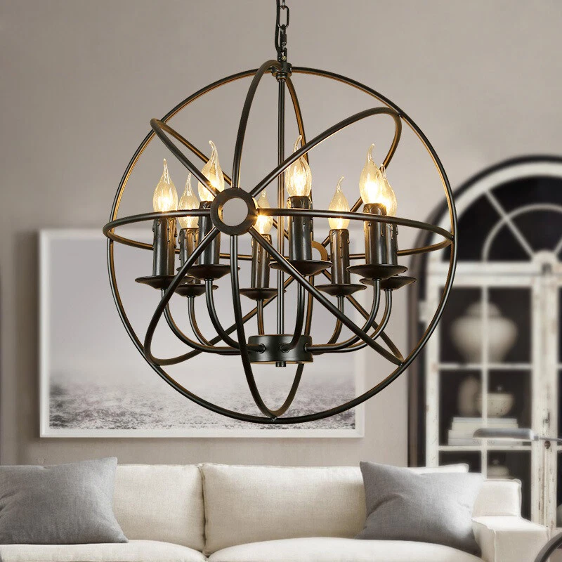 Chandelier orb hanging light deals