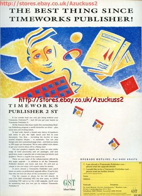 Timeworks Publisher 2 ST ''GST Software'' 1991 Zeitschriftenanzeige #5625