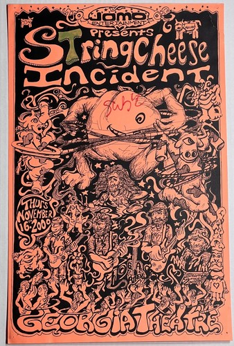 STRING CHEESE INCIDENT 16. NOVEMBER 2000 Georgia Theater SCRAMBLE CAMPBELL HANDSIGNIERT - Bild 1 von 3