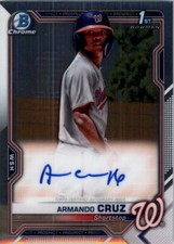 2021 Bowman Chrome Prospect Autographs #CPAAC Armando Cruz Auto - NM-MT