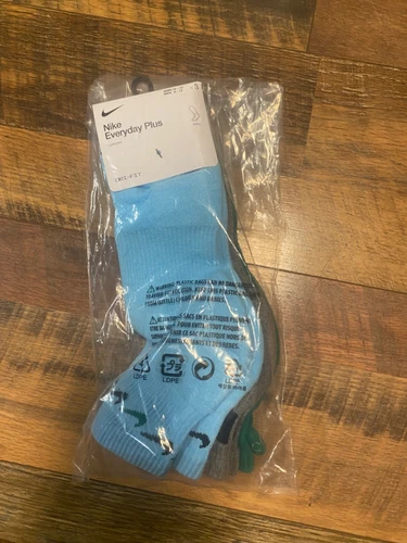 Nike Dri Fit Everyday Plus ANKLE Socks 3 Pair Men Size L 8-12 Women 10-13 Cotton