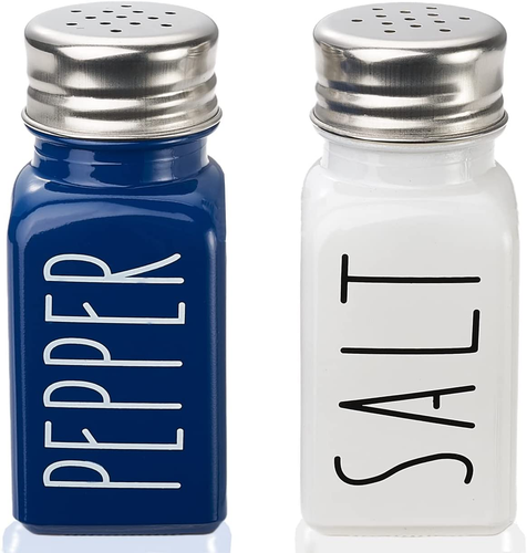 Farmhouse Salt and Pepper Shakers Set, Kitchen Decor, Glass Salt and Pepper Shak - Picture 9 of 12