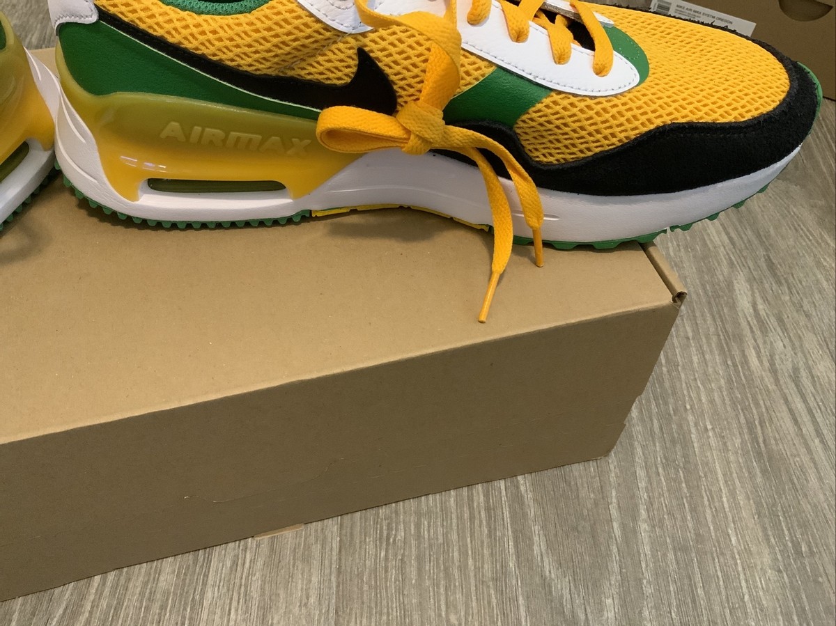 NWT Men’s Nike Air Max SYSTM Oregon Ducks‎ Yellow and Green Sneakers Nike, Class Trip, and the University of Oregon are linking  main image 3