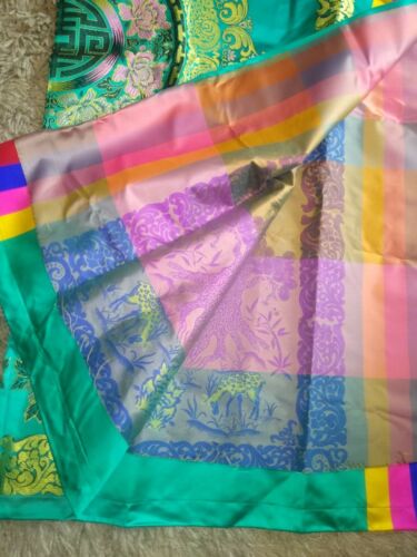 New Beautiful Vintage Silk Japanese Wrap or Tablecloth in Original Box 72" x 56" - Picture 9 of 11