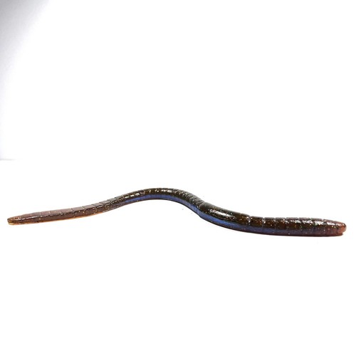 10 Hand Poured 8.5” Spade Tail Plastic Worms. “Root Beer Blue” - Picture 2 of 4