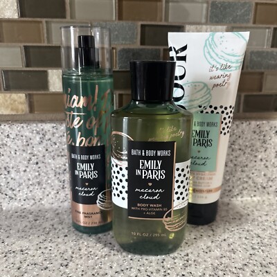 Emily In Paris Bath & Body Works Macaron Cloud Women's 3 Piece Body Care Set