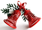 Dept 56 Bright Red Bells & Holly Christmas Ornament, 4 inch wide — photo 2