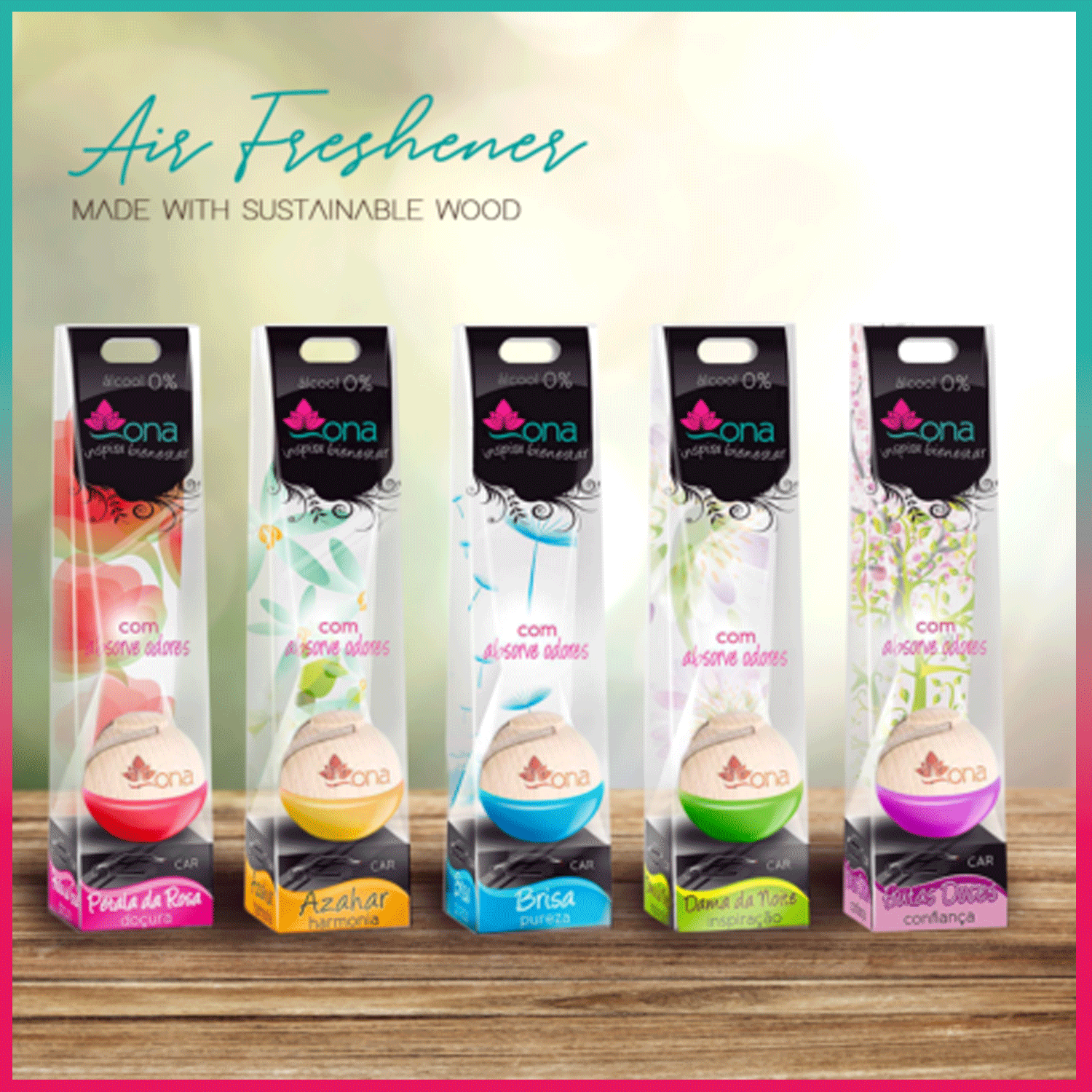 Ona Long Lasting European Scent Car Oil Fragrance Air Freshener 0