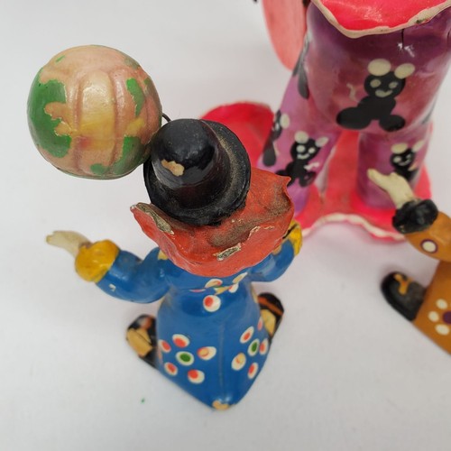 Creepy Scary Halloween Clowns Figurines Paper Mache Nightmare Fuel Dirty - Picture 4 of 10