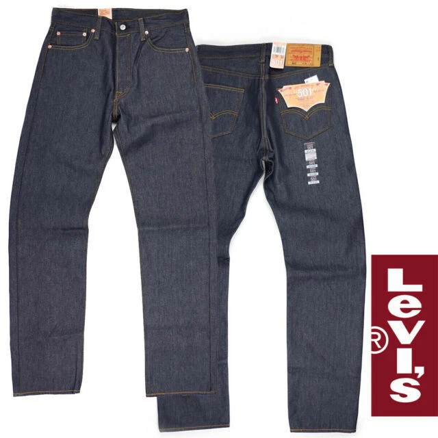 Levis 501 Shrink To Fit Fly Jeans Raw Rigid Jeans New Sizes |