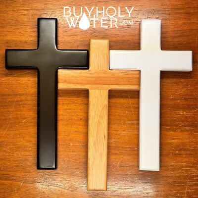 3x Blessed Holy Trinity Wooden Crosses Crucifix Religious Catholic Gift God!
