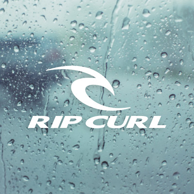 RIP CURL Die Cut White Vinyl Decal/Sticker 4 in x 1.8 in Surf Surfing Car Window