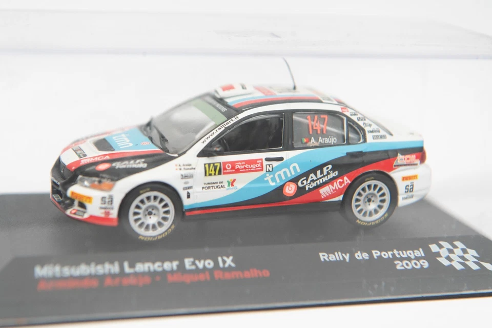 IXO 1:43 Modelo Mitsubishi Lancer Evo IX Rally de Portugal 2009 Ramaiho Araujo Foto 2 de 4