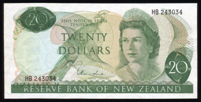 New Zealand - $20 Banknote - Hardie - Wet Ink Transfer - Major Error ...