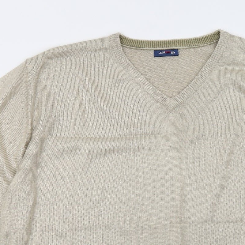 West Rock Mens Beige Acrylic Blend Sweatshirt Size M image 4