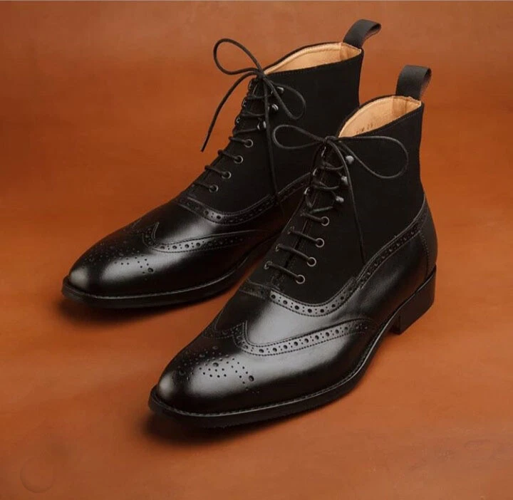 Brogue lace outlet up ankle boots